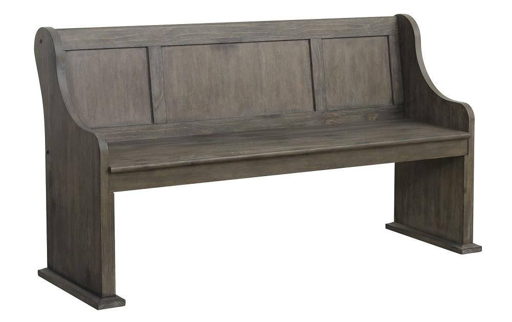 Homelegance Toulon Bench with Curved Arms in Dark Pewter 5438-14A - Home Discount Furniture - NJ-linden