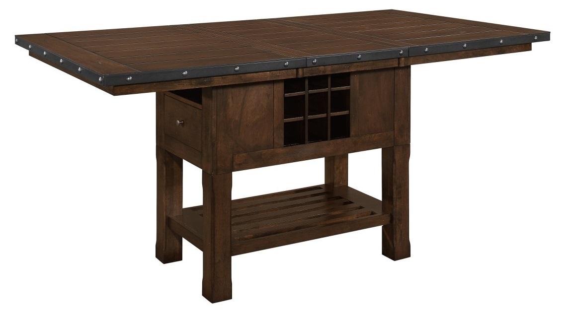 Homelegance Schleiger Counter Height Dining Table in Dark Brown 5400-36XL* - Home Discount Furniture - NJ-linden