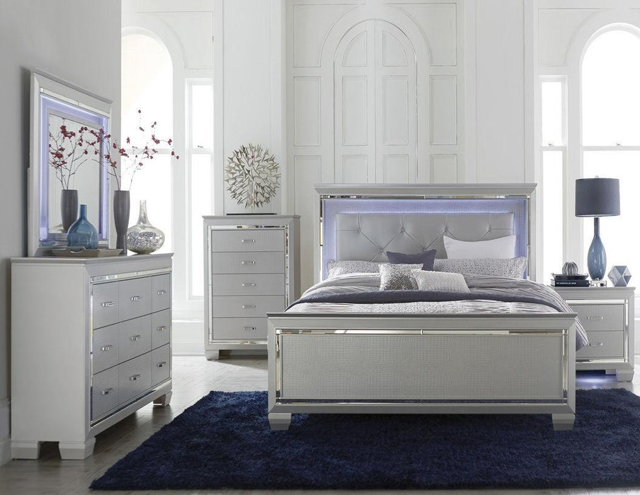 Homelegance Allura Queen Panel Bed in Silver 1916-1* - Home Discount Furniture - NJ-linden