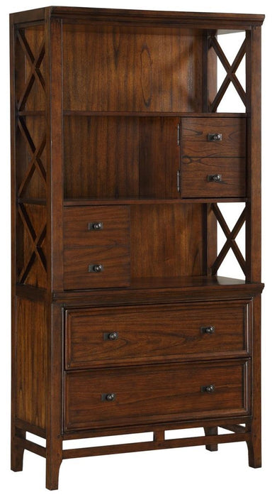 Homelegance Frazier Bookcase in Brown Cherry 1649-18 - Home Discount Furniture - NJ-linden