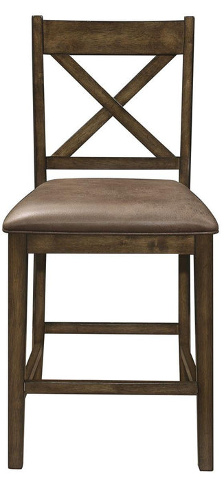 Homelegance Furniture Levittown Counter Height Chair in Brown (Set of 2) 5757-24 - Home Discount Furniture - NJ-linden