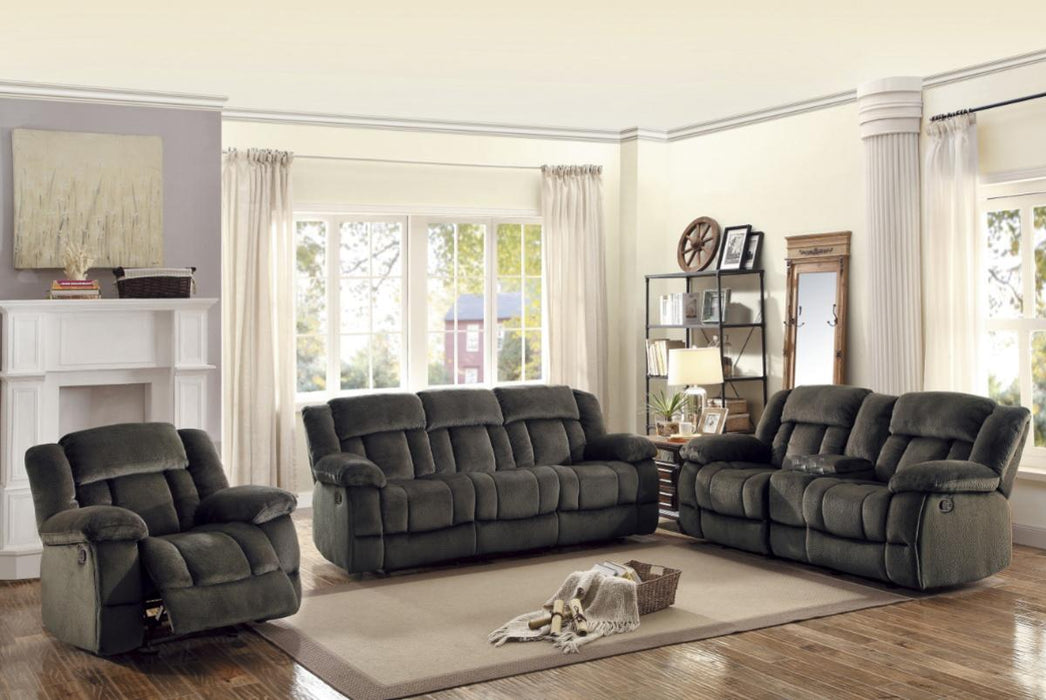 Homelegance Furniture Laurelton Double Glider Reclining Loveseat w/ Center Console in Chocolate 9636-2 - Home Discount Furniture - NJ-linden