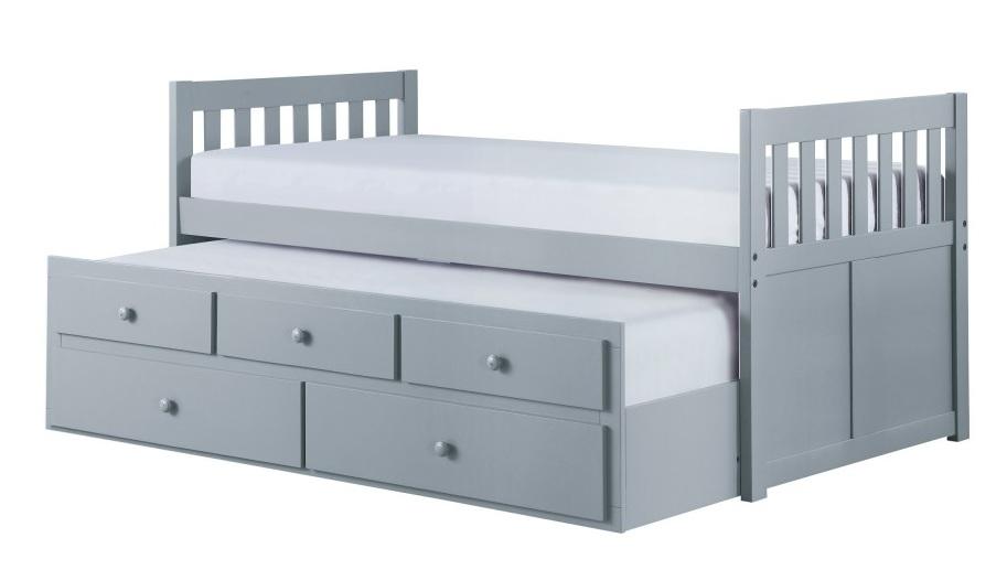 Homelegance Orion Twin/Twin Trundle Bed w/ 2 Storage in Gray B2063PR-1* - Home Discount Furniture - NJ-linden