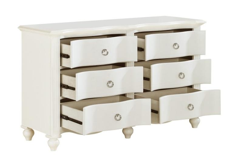 Homelegance Meghan 6 Drawer Dresser in White 2058WH-5 - Home Discount Furniture - NJ-linden