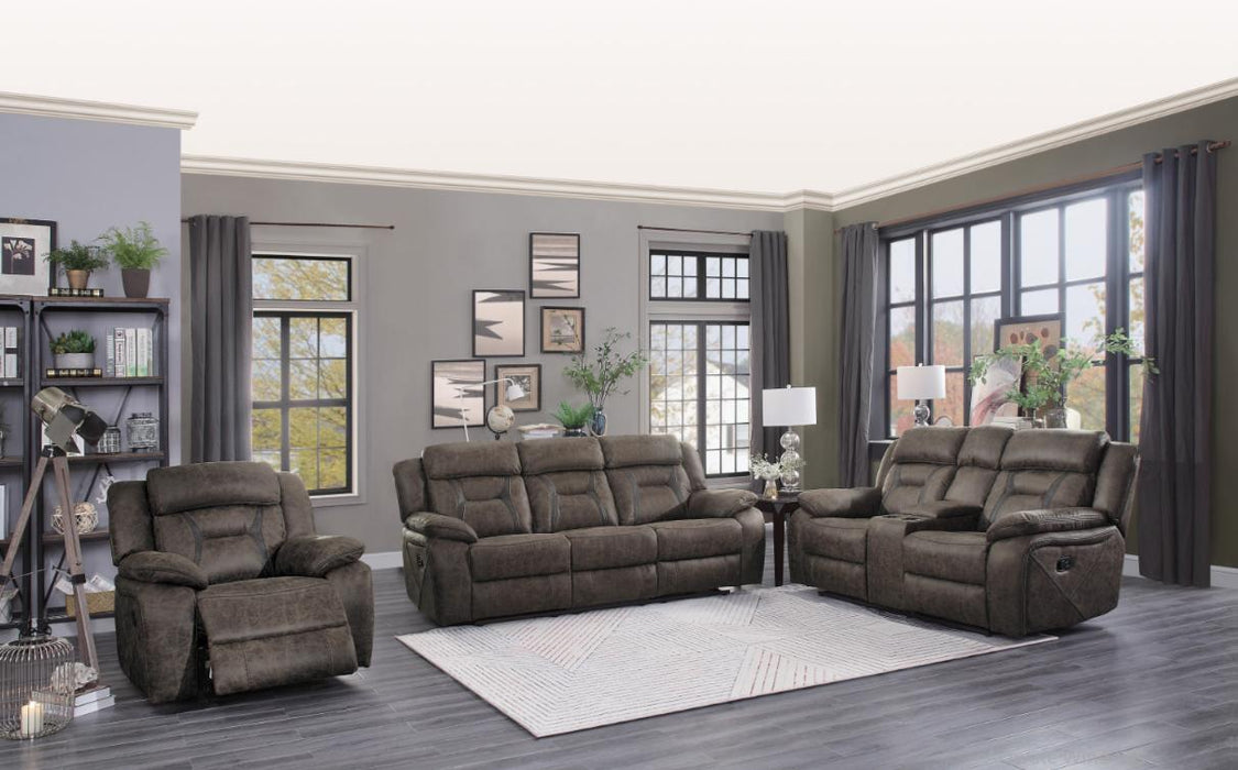 Homelegance Furniture Madrona Double Reclining Loveseat in Dark Brown 9989DB-2 - Home Discount Furniture - NJ-linden