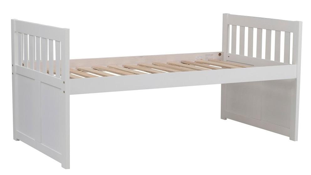 Homelegance Galen Twin/Twin Trundle Bed with Storage in White B2053PRW-1* - Home Discount Furniture - NJ-linden