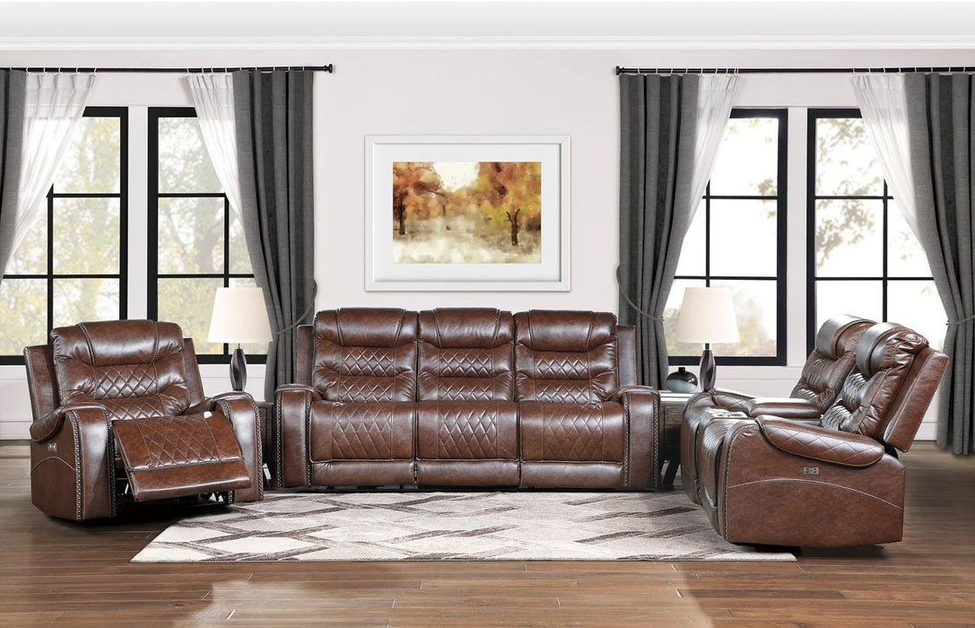 Homelegance Furniture Putnam Power Reclining Chair in Brown 9405BR-1PW - Home Discount Furniture - NJ-linden