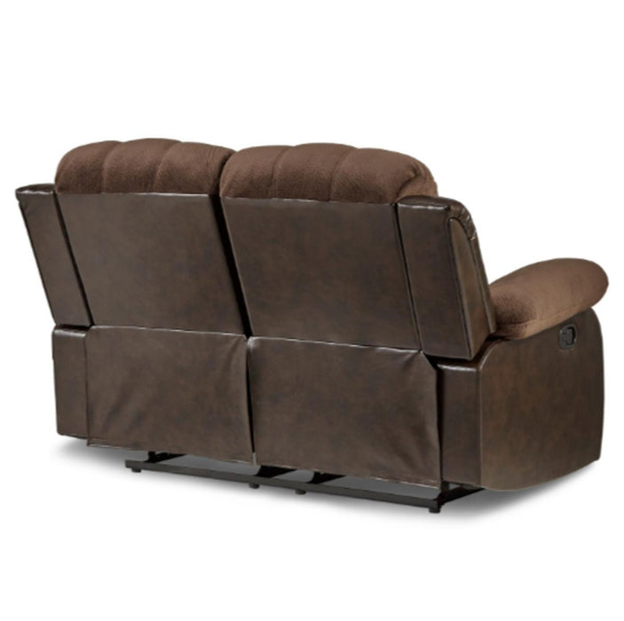 Homelegance Furniture Granley Double Reclining Loveseat in Chocolate 9700FCP-2 - Home Discount Furniture - NJ-linden