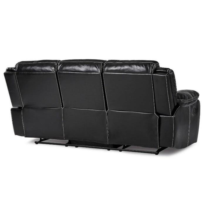 Homelegance Furniture Bastrop Double Reclining Sofa in Black 8230BLK-3 - Home Discount Furniture - NJ-linden