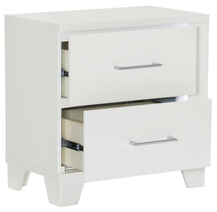 Homelegance Kerren Nightstand in White 1678W-4 - Home Discount Furniture - NJ-linden