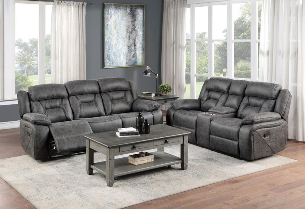 Homelegance Furniture Madrona Hill Double Reclining Loveseat in Gray 9989GY-2 - Home Discount Furniture - NJ-linden