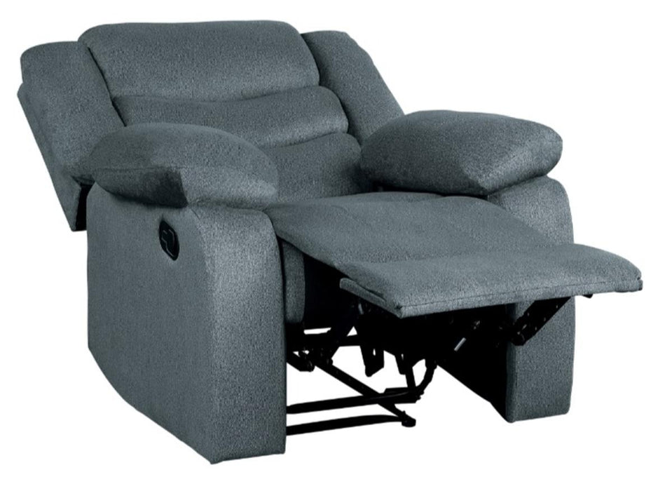 Homelegance Furniture Discus Double Reclining Chair in Gray 9526GY-1 - Home Discount Furniture - NJ-linden