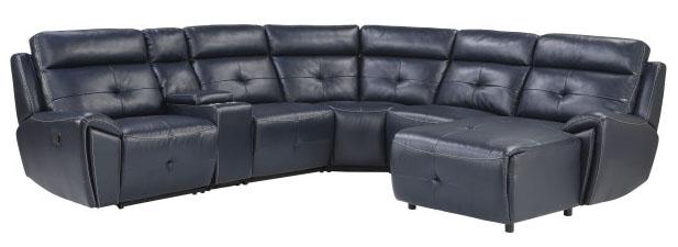 Homelegance Furniture Avenue Armless Reclining Chair in Navy 9469NVB-AR - Home Discount Furniture - NJ-linden