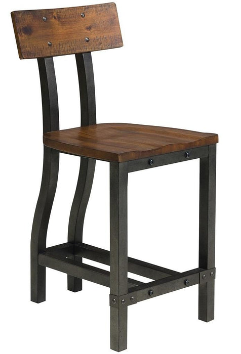 Homelegance Holverson Counter Height Chair in Rustic Brown (Set of 2) - Home Discount Furniture - NJ-linden