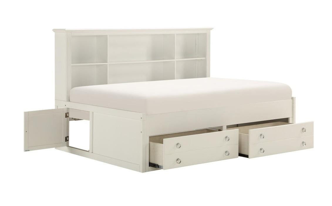 Homelegance Meghan Full Lounge Storage Bed in White 2058WHPRF-1* - Home Discount Furniture - NJ-linden