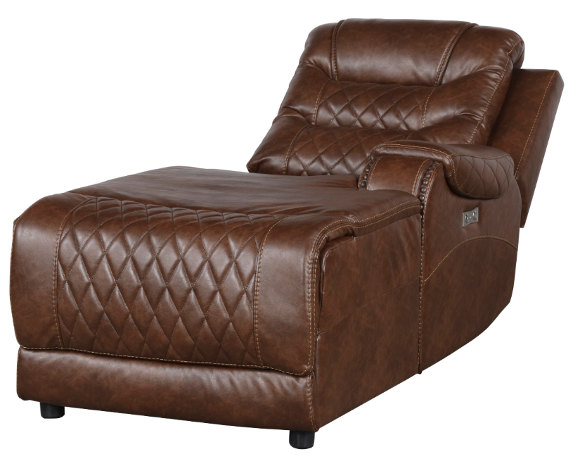 Homelegance Furniture Putnam Power Right Side Reclining Chaise with USB Port in Brown 9405BR-RCPW - Home Discount Furniture - NJ-linden