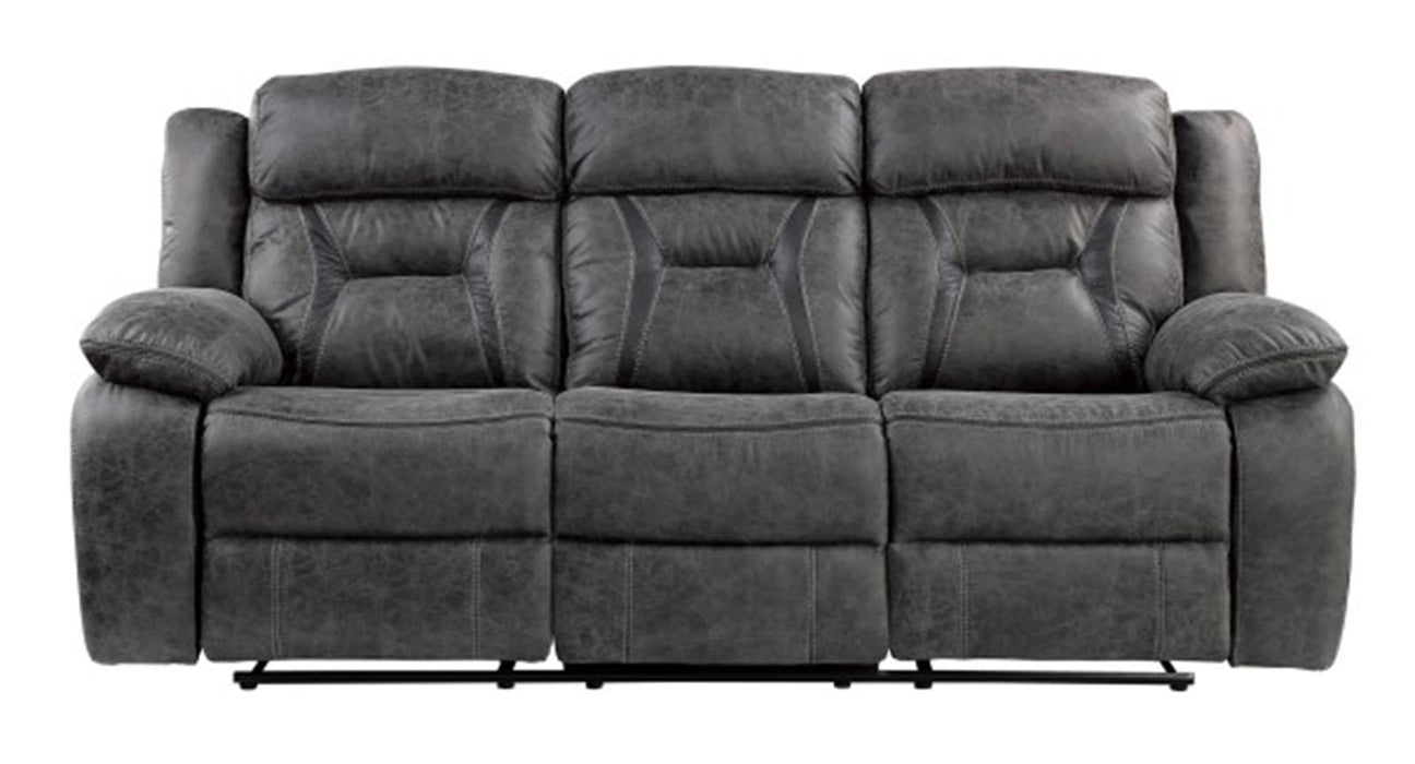 Homelegance Furniture Madrona Hill Double Reclining Sofa in Gray 9989GY-3 - Home Discount Furniture - NJ-linden