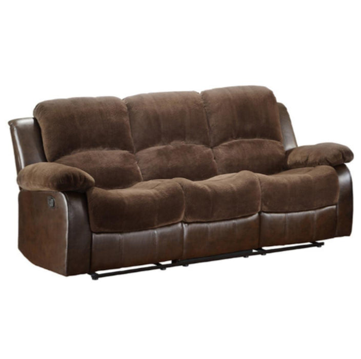 Homelegance Furniture Granley Double Reclining Sofa in Chocolate 9700FCP-3 - Home Discount Furniture - NJ-linden