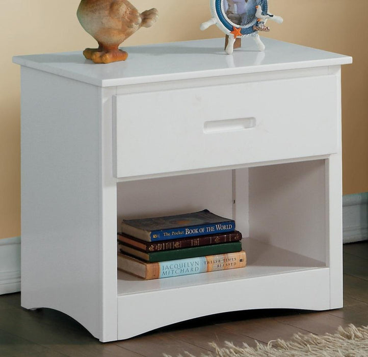 Homelegance Galen 1 Drawer Night Stand in White B2053W-4 - Home Discount Furniture - NJ-linden