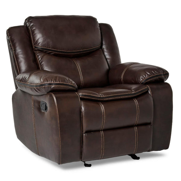 Homelegance Furniture Bastrop Glider Reclining Chair in Brown 8230BRW-1 - Home Discount Furniture - NJ-linden