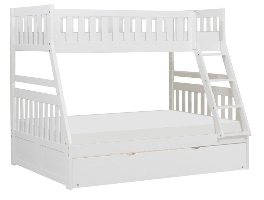 Homelegance Galen Twin/Full Bunk Bed w/ Twin Trundle in White B2053TFW-1*R - Home Discount Furniture - NJ-linden