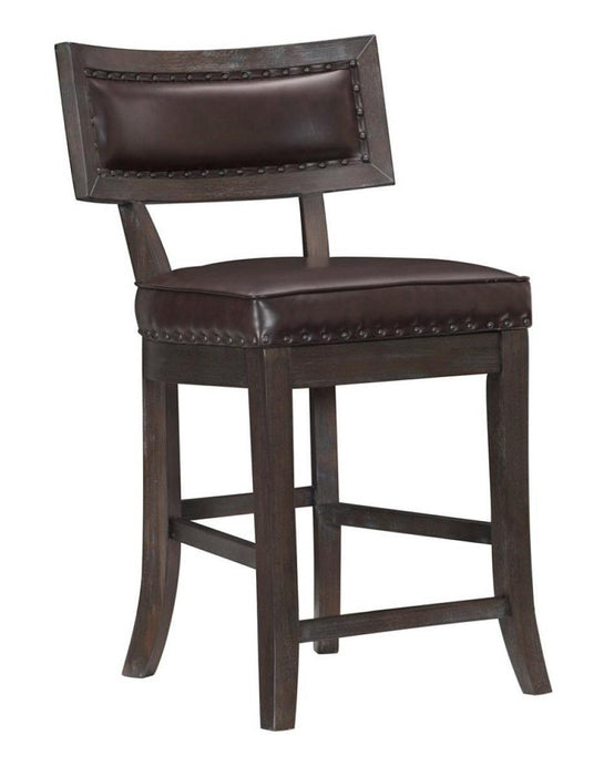 Homelegance Oxton Counter Hight Chair in Dark Cherry (Set of 2) - Home Discount Furniture - NJ-linden