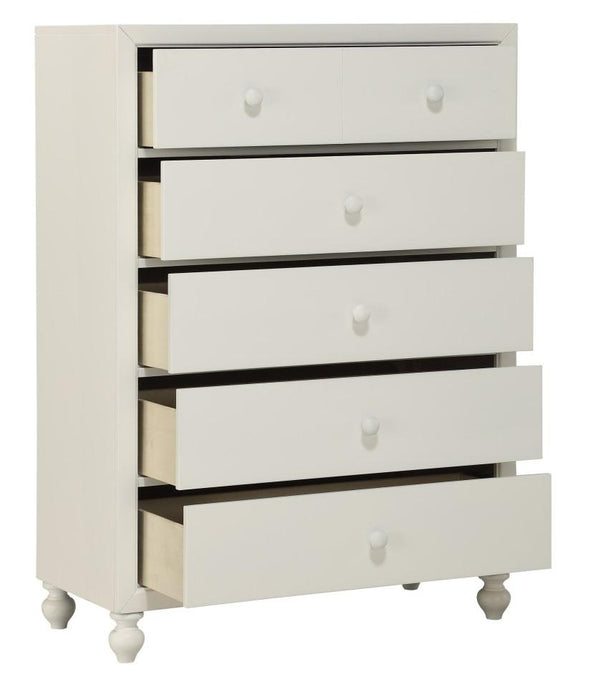 Homelegance Wellsummer 5 Drawer Chest in White 1803W-9 - Home Discount Furniture - NJ-linden