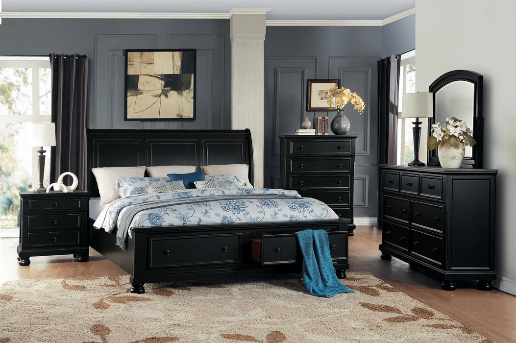 Homelegance Laurelin 3 Drawer Nightstand in Black 1714BK-4 - Home Discount Furniture - NJ-linden