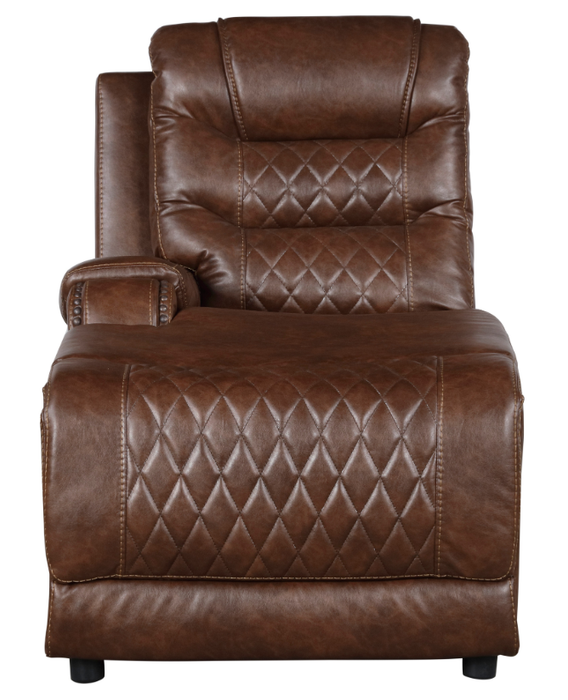 Homelegance Furniture Putnam Power Left Side Reclining Chaise with USB Port in Brown 9405BR-LCPW - Home Discount Furniture - NJ-linden