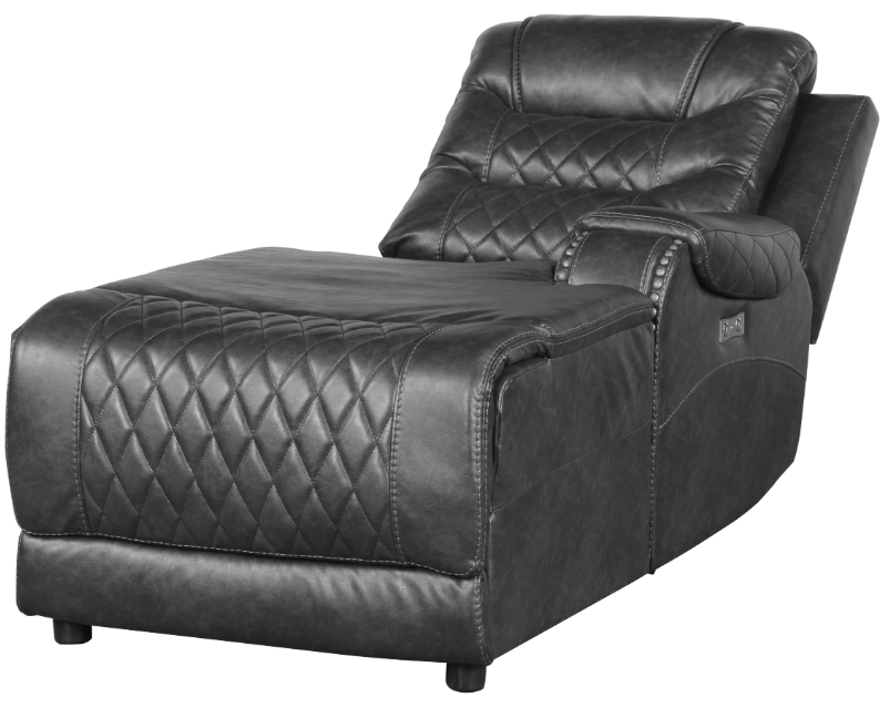 Homelegance Furniture Putnam Power Right Side Reclining Chaise with USB Port in Gray 9405GY-RCPW - Home Discount Furniture - NJ-linden