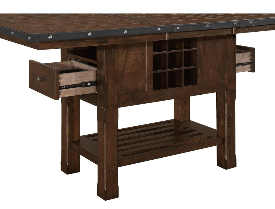 Homelegance Schleiger Counter Height Dining Table in Dark Brown 5400-36XL* - Home Discount Furniture - NJ-linden