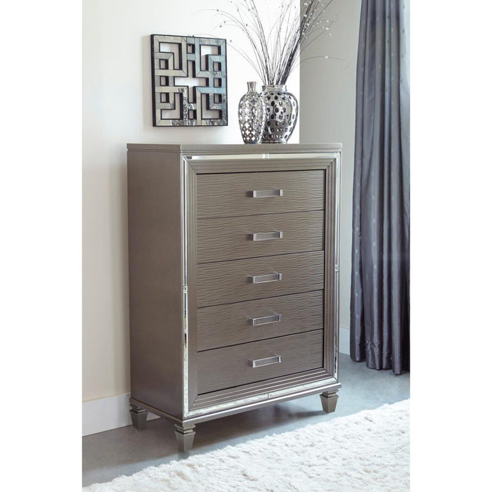 Homelegance Tamsin Chest in Silver Grey Metallic 1616-9 - Home Discount Furniture - NJ-linden