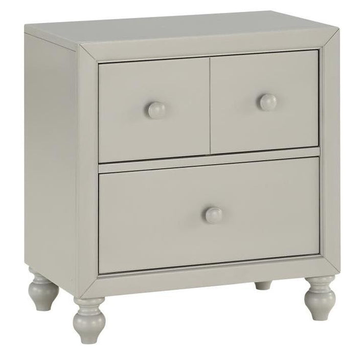 Homelegance Wellsummer 2 Drawer Nightstand in Gray 1803GY-4 - Home Discount Furniture - NJ-linden