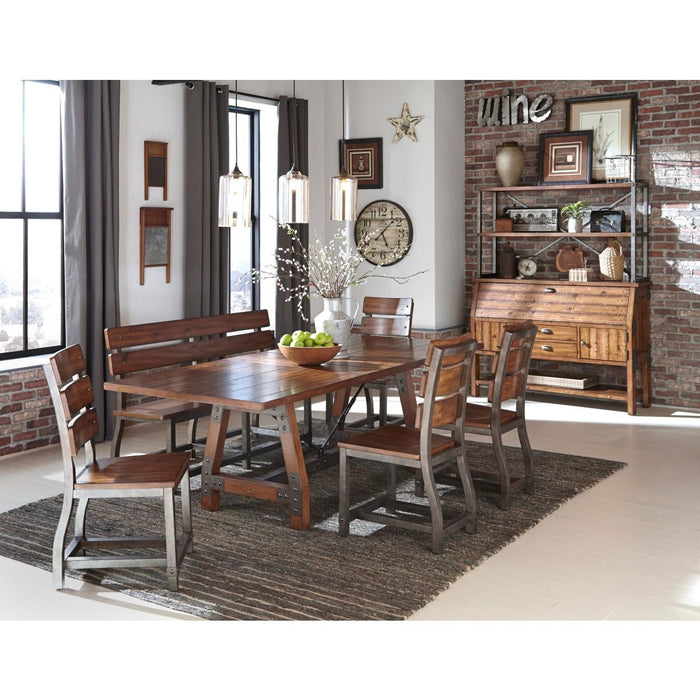 Homelegance Holverson Bench w/ Back in Rustic Brown 1715-BH - Home Discount Furniture - NJ-linden