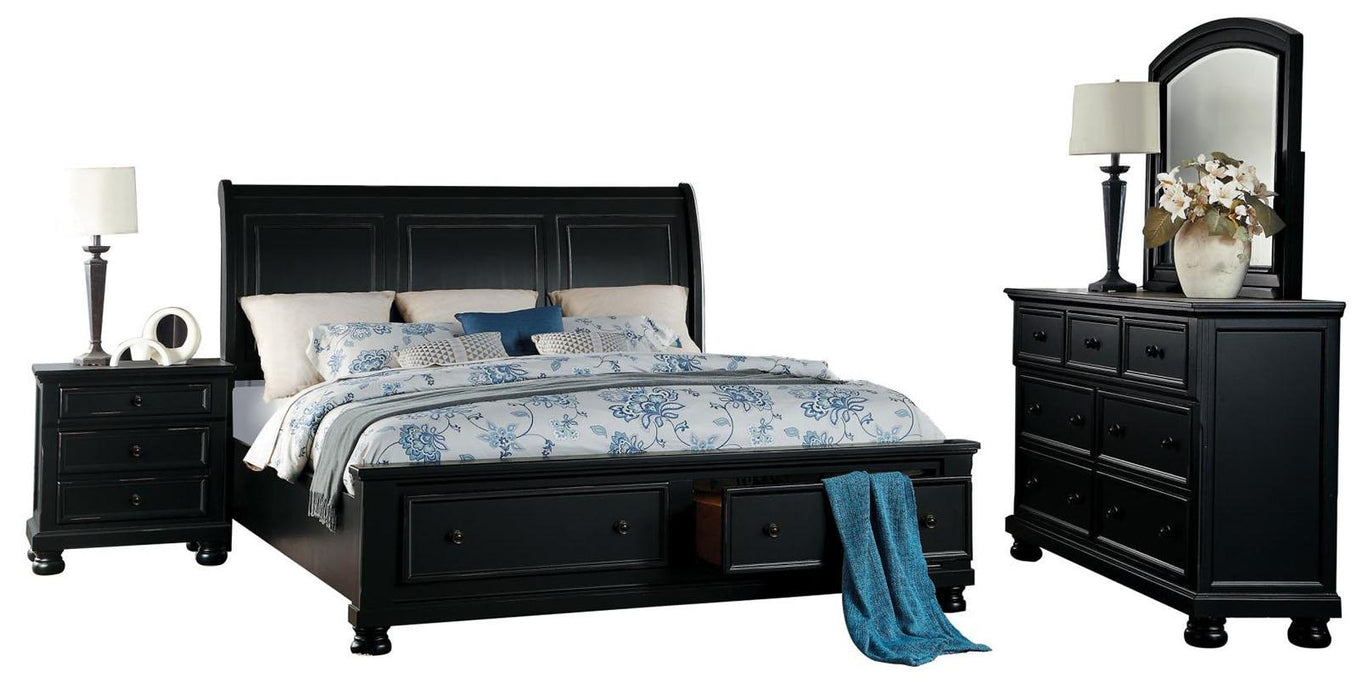 Homelegance Laurelin 3 Drawer Nightstand in Black 1714BK-4 - Home Discount Furniture - NJ-linden