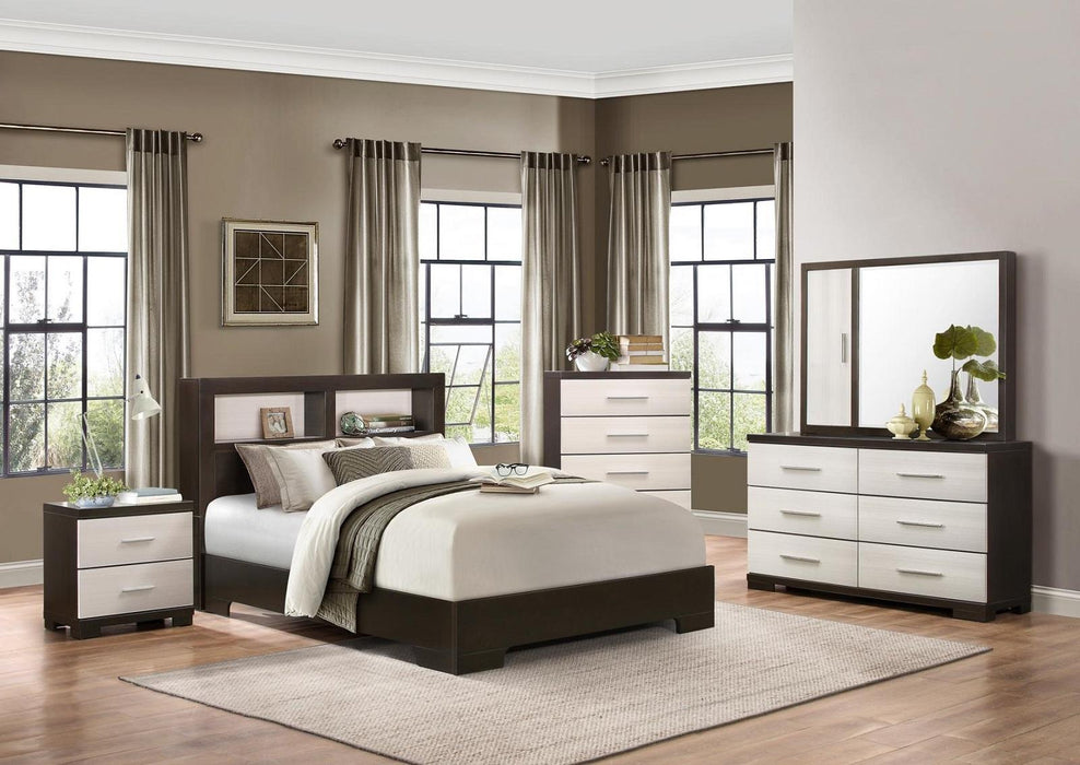 Homelegance Furniture Pell 5 Drawer Chest in Espresso and White 1967W-9 - Home Discount Furniture - NJ-linden