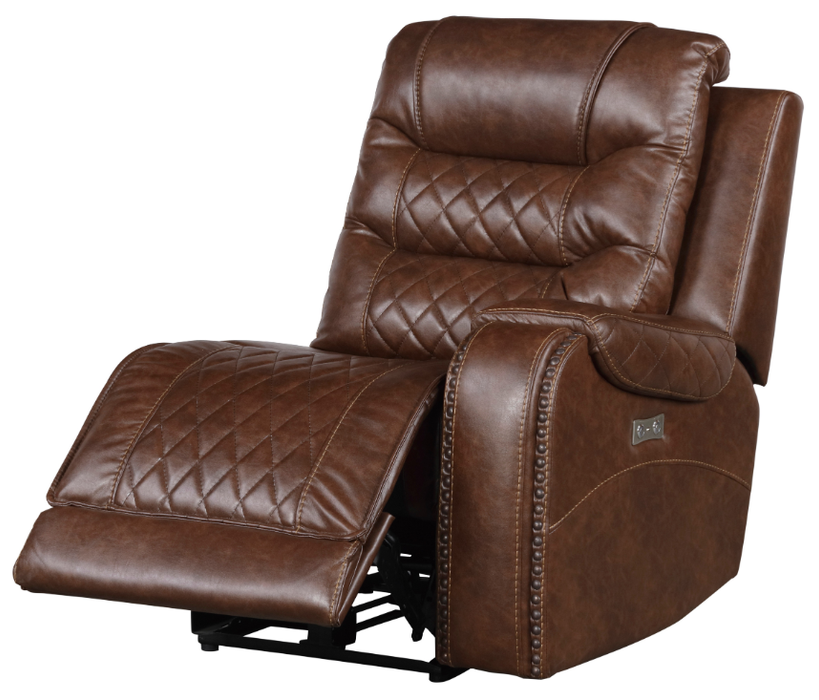 Homelegance Furniture Putnam Power Right Side Reclining Chair with USB Port in Brown 9405BR-RRPW - Home Discount Furniture - NJ-linden