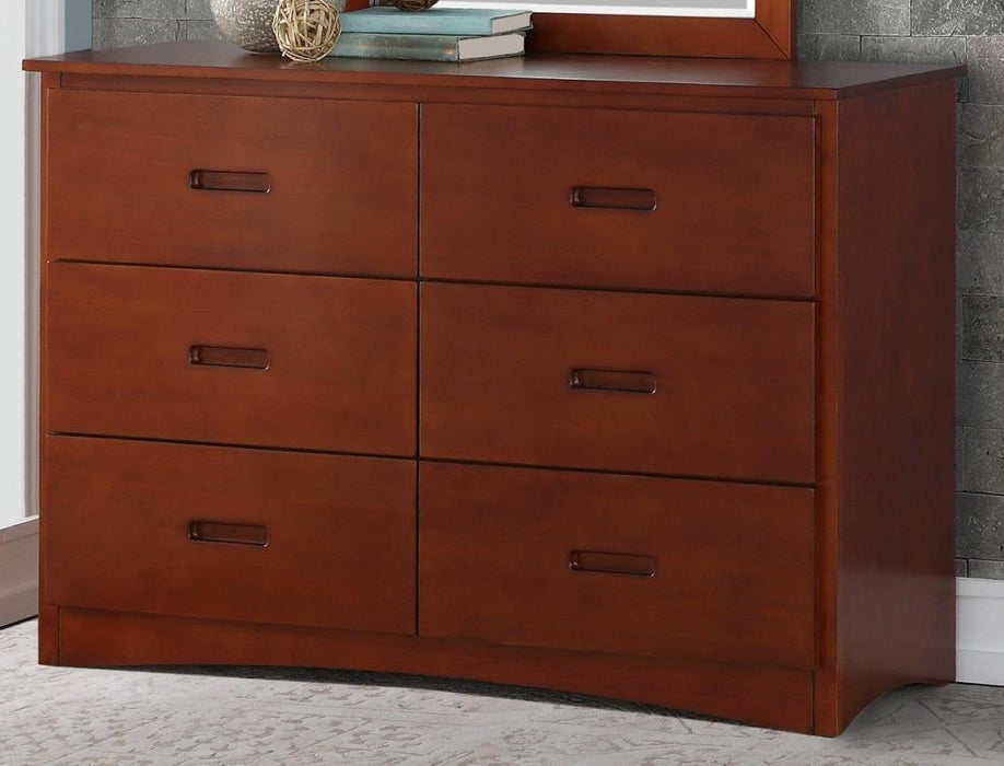 Homelegance Rowe 6 Drawer Dresser in Dark Cherry B2013DC-5 - Home Discount Furniture - NJ-linden