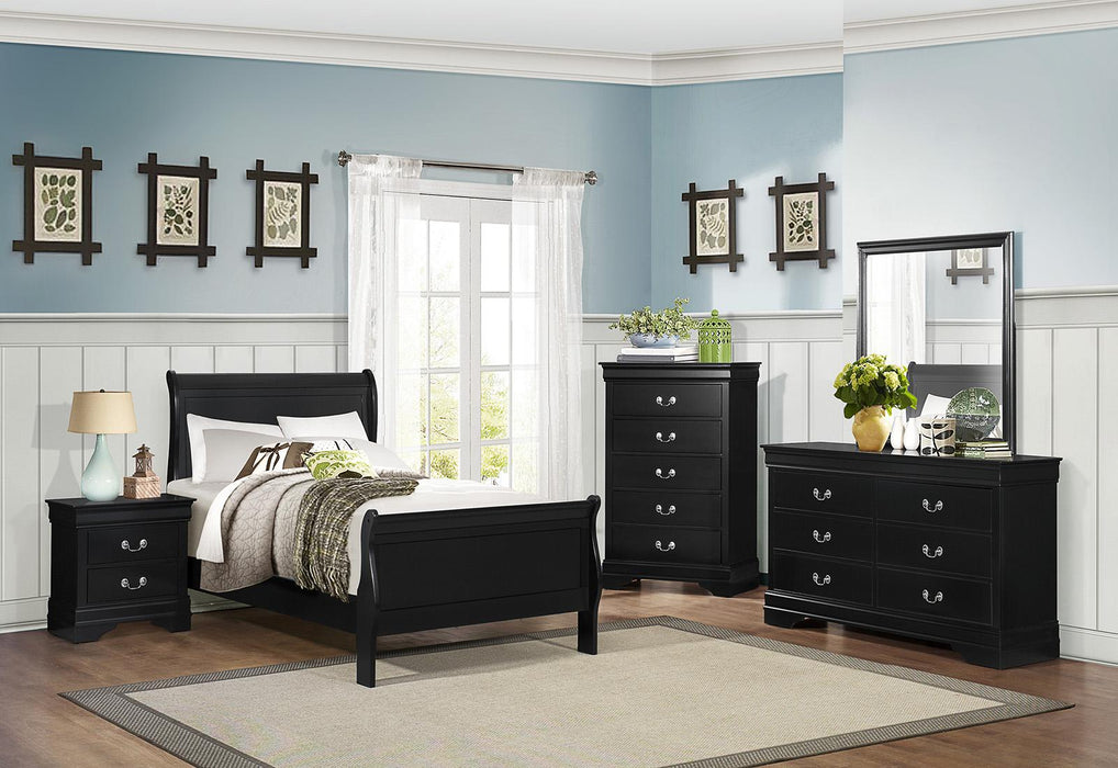 Homelegance Mayville Full Sleigh Bed in Black 2147FBK-1 - Home Discount Furniture - NJ-linden