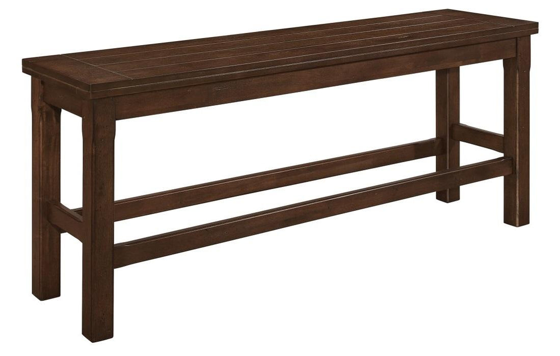 Homelegance Schleiger Counter Height Bench in Dark Brown 5400-24BH - Home Discount Furniture - NJ-linden