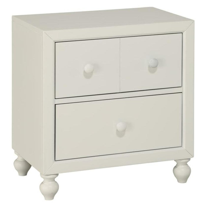 Homelegance Wellsummer 2 Drawer Nightstand in White 1803W-4 - Home Discount Furniture - NJ-linden