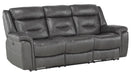 Danio Power Double Reclining Sofa with Power Headrests in Dark Gray 9528DGY-3PWH - Home Discount Furniture - NJ-linden