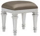 Avondale Vanity Stool in Silver 1646-14 - Home Discount Furniture - NJ-linden