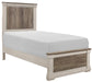 Arcadia Twin Panel Bed in White & Weathered Gray 1677T-1* - Home Discount Furniture - NJ-linden