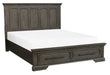 Taulon Queen Platform Bed with Footboard Storage in Dark Oak 5438-1* - Home Discount Furniture - NJ-linden