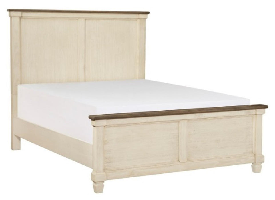 Weaver Queen Panel Bed in Antique White 1626-1* - Home Discount Furniture - NJ-linden