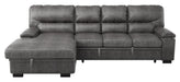 Michigan Sectional with Pull Out Bed and Left Chaise in Dark Gray 9407DG*2LC3R - Home Discount Furniture - NJ-linden
