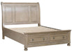 Bethel Queen Sleigh Platform Bed with Footboard Storage in Gray 2259GY-1* - Home Discount Furniture - NJ-linden