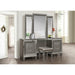 Tamsin 3pcs Vanity Dresser with Mirror in Silver Grey Metallic 1616-15 - Home Discount Furniture - NJ-linden