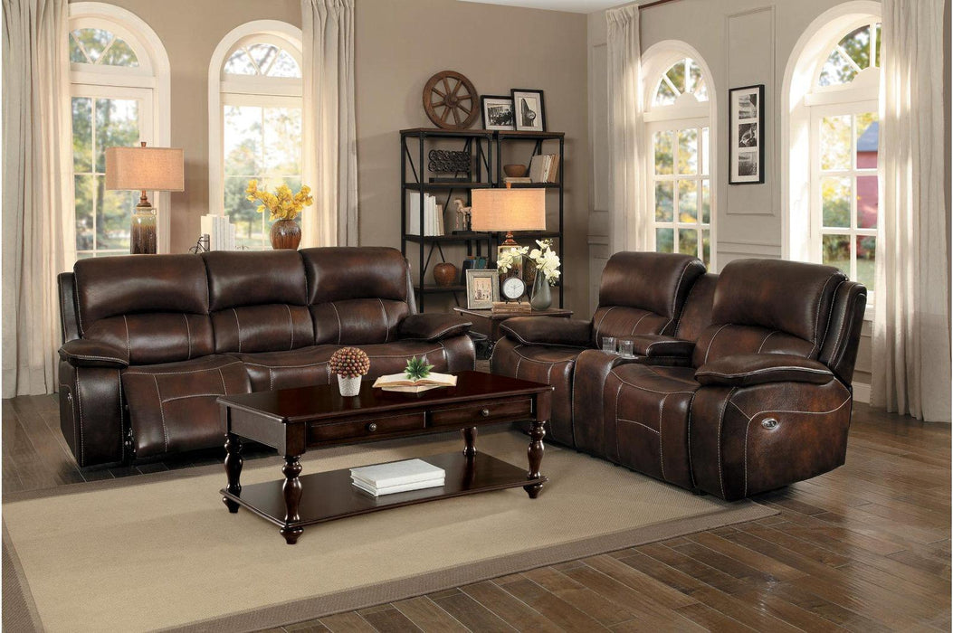 Mahala Double Reclining Sofa in Brown 8200BRW-3PW - Home Discount Furniture - NJ-linden